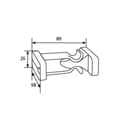 Fermaporta esterno • bianco