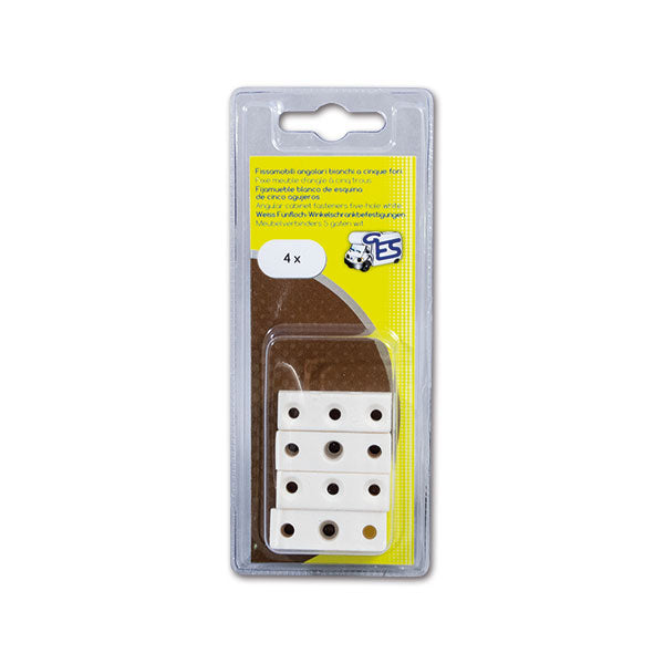 Fissamobili 5 fori bianco • blister