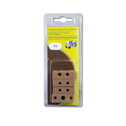 Fissamobili 5 fori marrone • blister