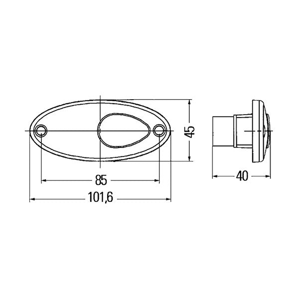 Luce ingombro laterale a lampadina • 2PS 964 295-001