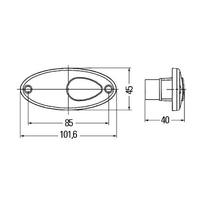Luce ingombro laterale a lampadina • 2PS 964 295-001