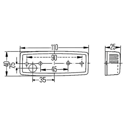 Luce ingombro laterale a lampadina • 2PS 006 717-031