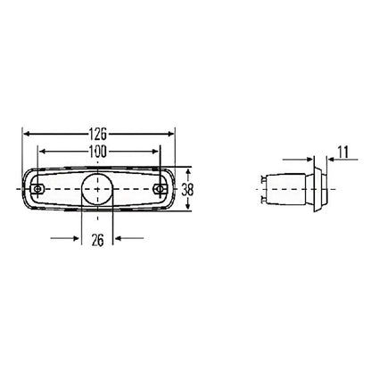 Luce ingombro laterale a lampadina • 2PS 962 964-031