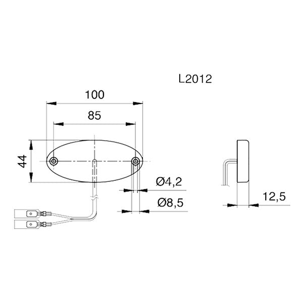 Umrissleuchte/Reflektor vorn