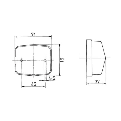 Luce ingombro bifacciale a lampadina • SPL 115
