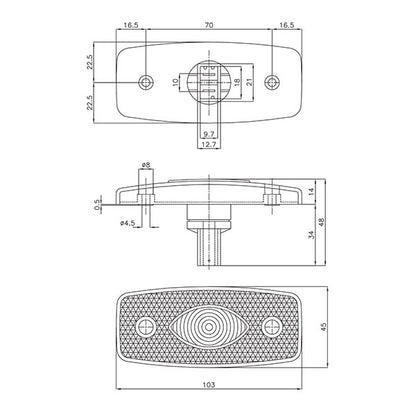 Seitenmarkierungsleuchte • Glühbirne