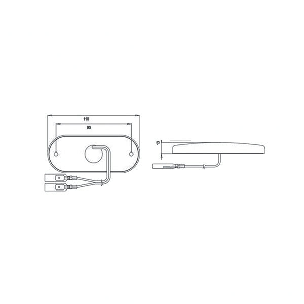 Luce ingombro laterale a LED • Flatpoint III
