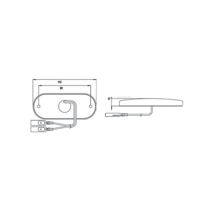 Luce ingombro laterale a LED • Flatpoint III