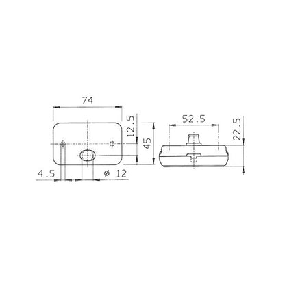 Vordere Umrissleuchte/Reflektor • PLR130