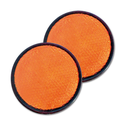 Catadiottro con adesivo • arancio • Ø 60 • blister