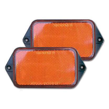 Catadiottro 95x60mm arancione fissaggio a vite