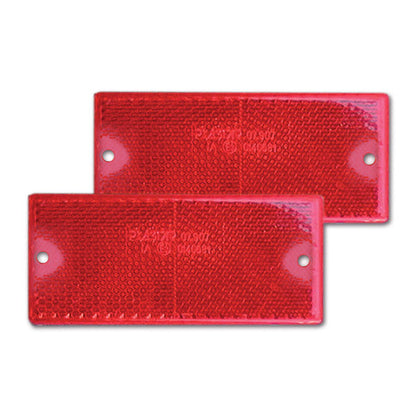 Catadiottro con fori • rosso • 90 x 40 • blister