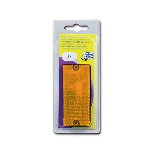 Catadiottro adesivo • arancione • 90 x 40 • blister