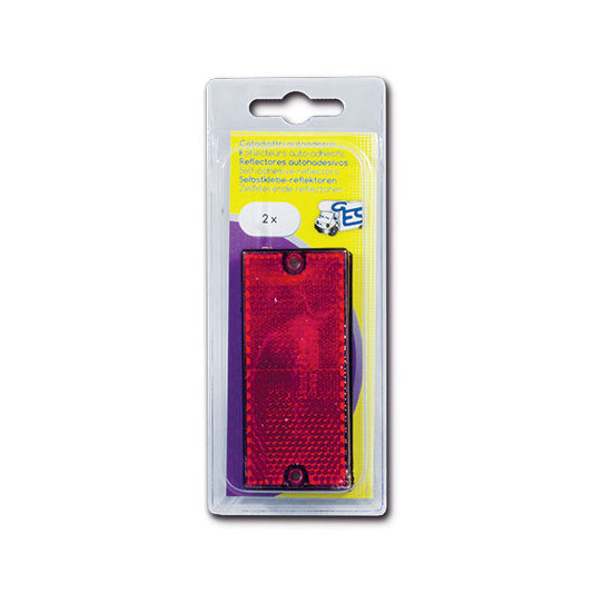 Catadiottro adesivo • rosso • 90 x 40 • blister