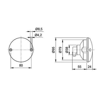 Fanale indicatore direzione arancio
