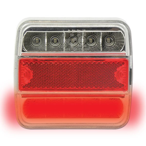 Universeller LED-Scheinwerfer mit Kennzeichenbeleuchtung