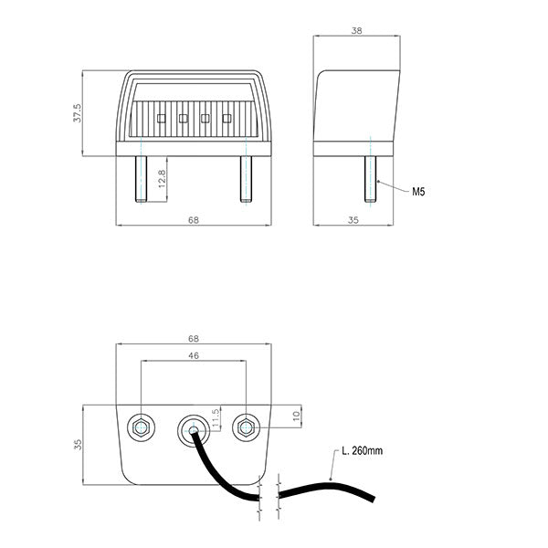 Luce Targa LED 12/24 V