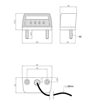 Luce Targa LED 12/24 V