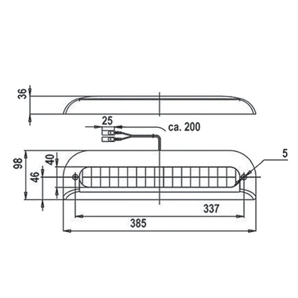 Terzo stop a LED • scocca ABS