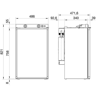 Frigo trivalente RM5380 • cerniera sinistra