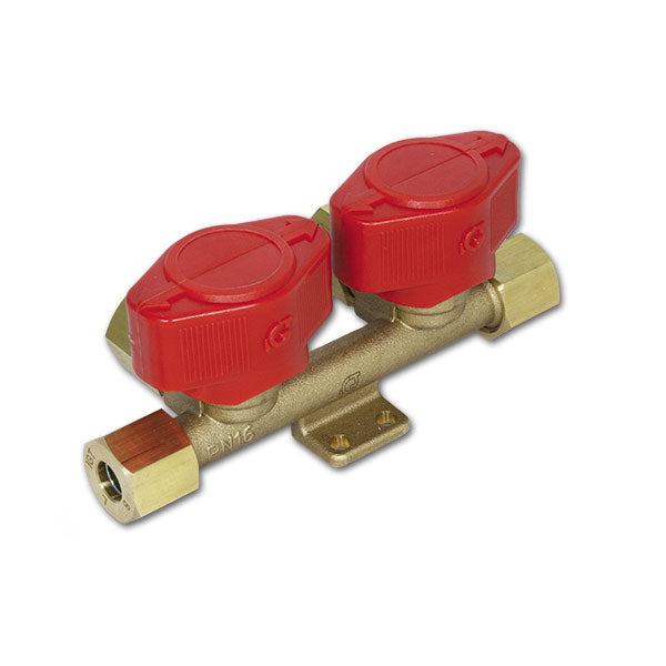 Rubinetto gas 2 vie • Ø 8 mm