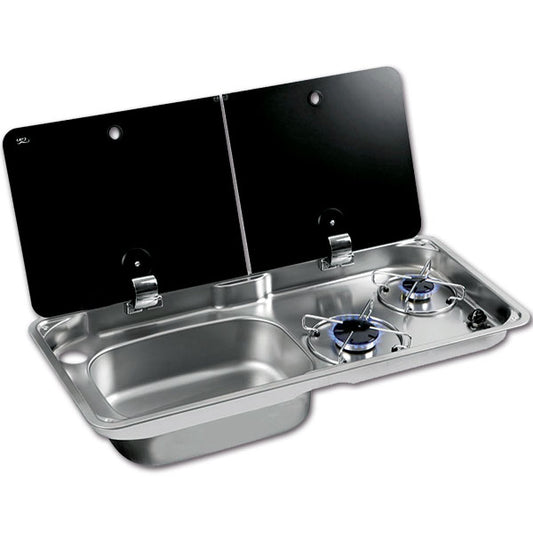 Randi XL 2 fuochi • lavello a sinistra