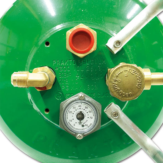 Prakto 26,3-l-LPG-Flasche mit Kfz-Ventil