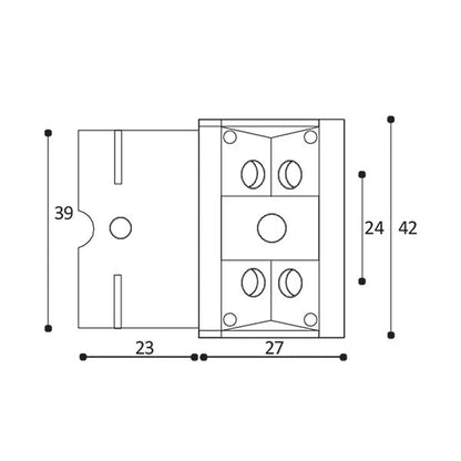 Fissamobile 4 fori • marrone