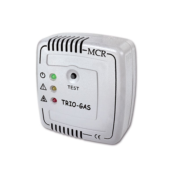 TrioGas dreiwertiger Gasleckdetektor mit weißem Panel