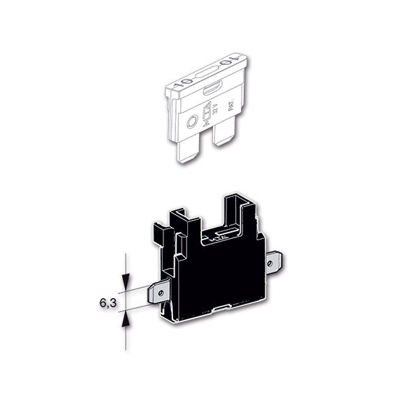 Porta fusibili a lama Unival