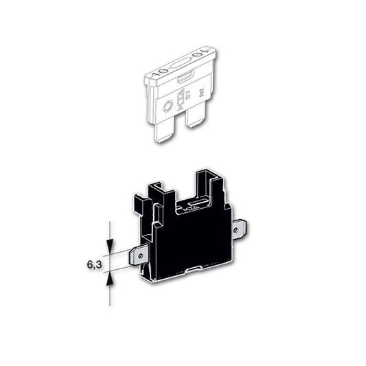 Porta fusibili a lama Unival