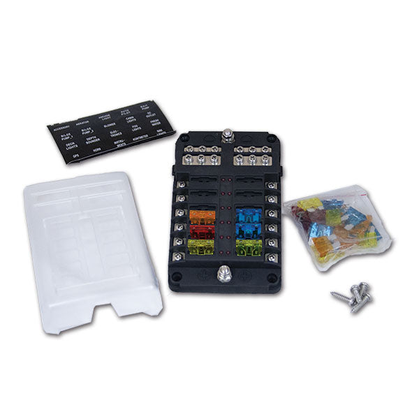 Scatola portafusibili 12 vie con busbar