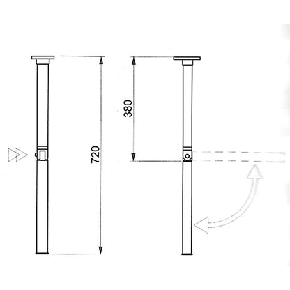Gamba tavolo pieghevole Astro 1