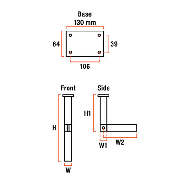 Gamba tavolo pieghevole Star 7