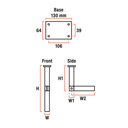 Gamba tavolo pieghevole Star 7