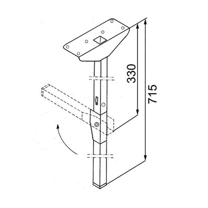 Gamba tavolo pieghevole