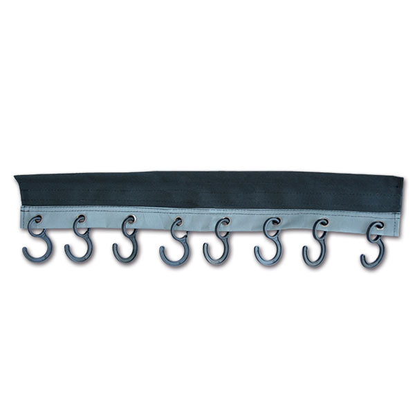 8 ganci con fissaggio a velcro