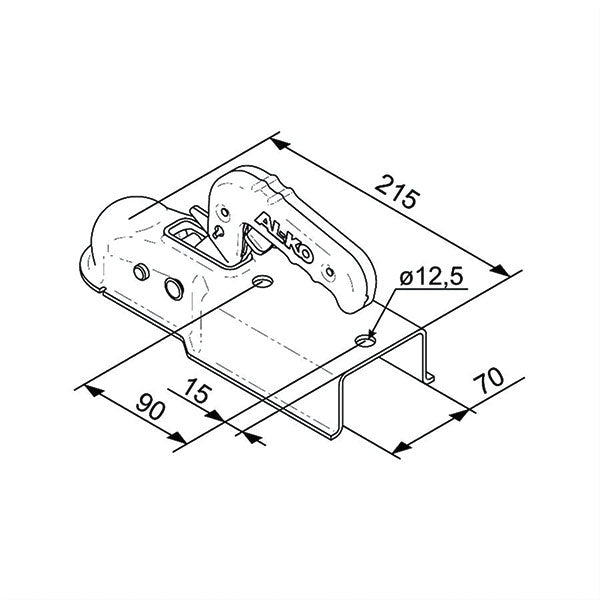 Giunto AK7 • attacco 70 mm • senza pulsanti