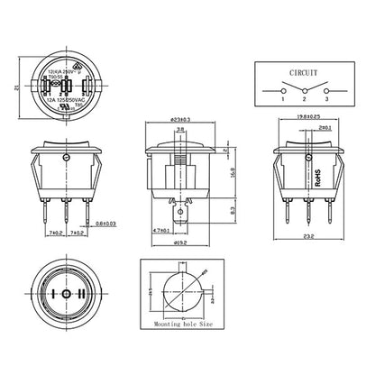 Interruttore unipolare • 12 V