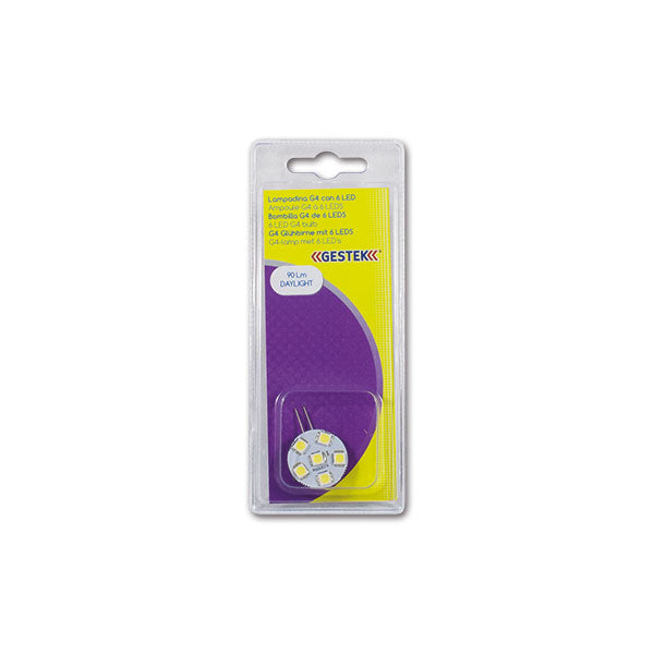 Lampadina G4 • 6 LED • bianca fredda • blister