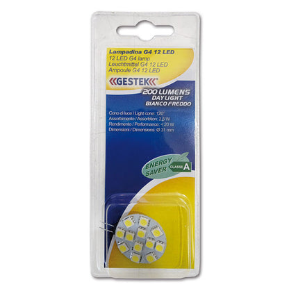 Lampadina G4 • 12 LED • bianca fredda • blister