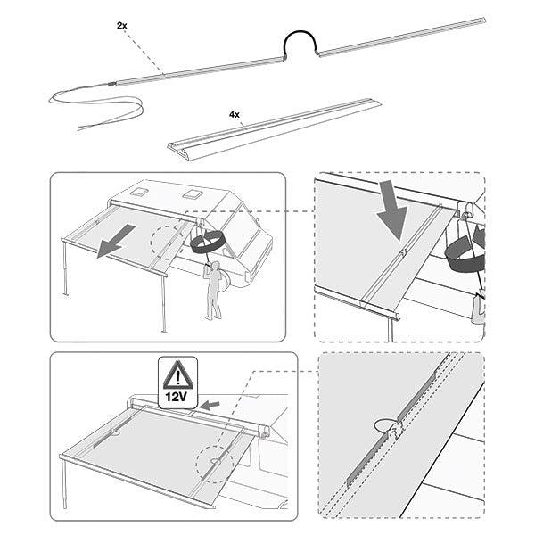 Awning Arms LED COB