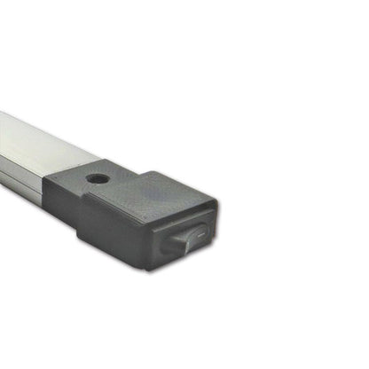 Schwarze schlanke Deckenleuchte mit Schalter