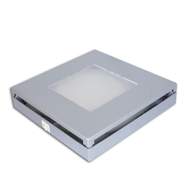 Plafoniera argento con interruttore • 10 W