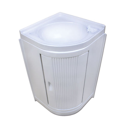 Lavandino BA103 angolare con mobiletto • bianco