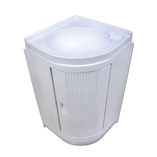 Lavandino BA103 angolare con mobiletto • bianco