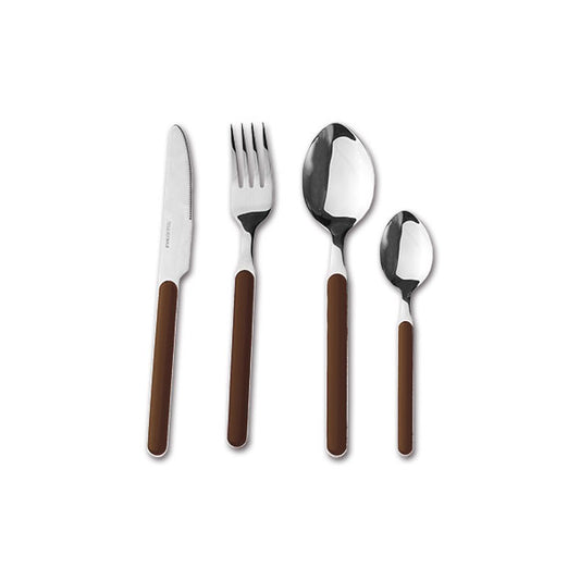 Set posate Delice • marrone • 16 pz