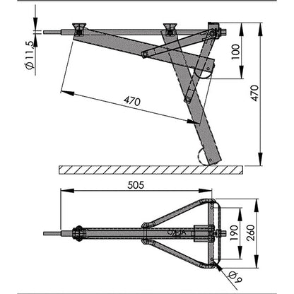 Stützfuß 800 kg kurz