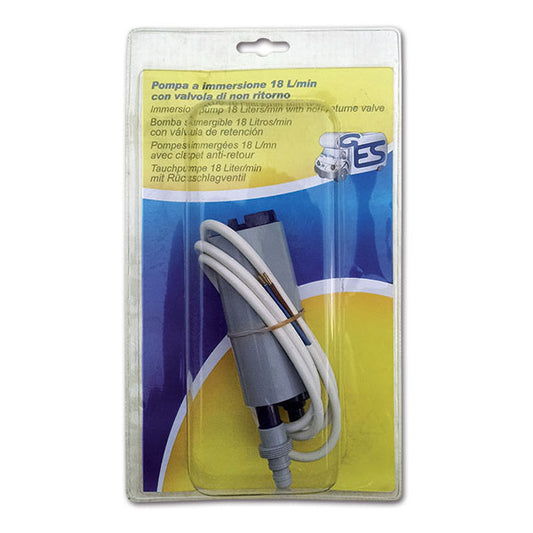Tauchpumpe mit Ventil • 18 L/min • Blister