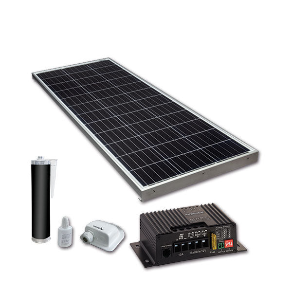 Kit pannello monocristallino Slim • 130 W • regolatore MPPT